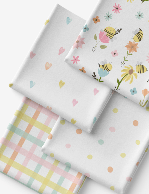 Kit Amarradinho de Tricoline - Kit 17 (4 Cortes de 45 a 50 cm x 70 cm) - Tricoline 100% Algodão