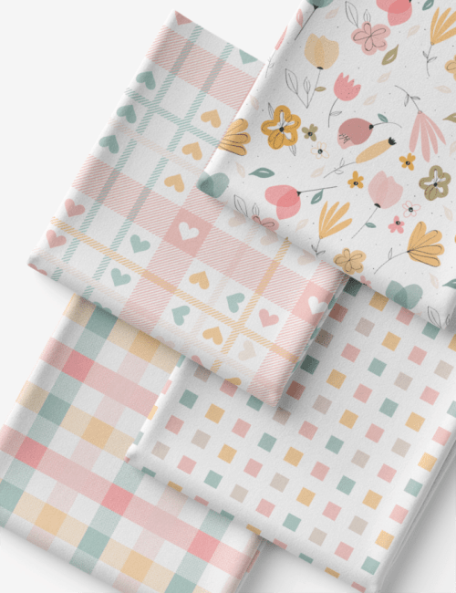 Kit Amarradinho de Tricoline - Kit 24 (4 Cortes de 45 a 50 cm x 70 cm) - Tricoline 100% Algodão