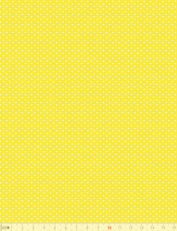 Tecido Tricoline Coleção Composê Ideal Amarelo - Poazinho P - 100% Algodão - Largura 1,50m