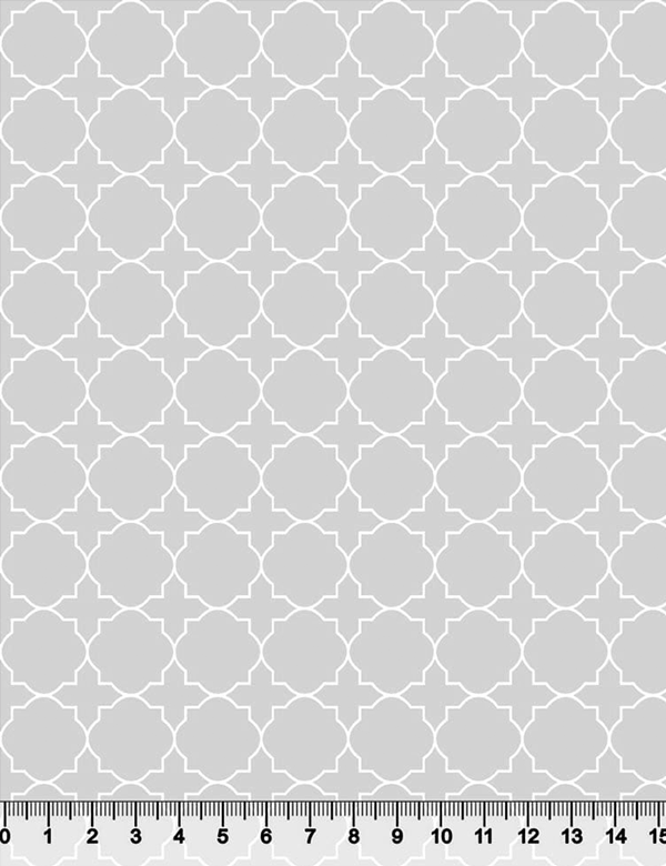 Tecido Tricoline Coleção Composê Ideal Cinza Suave - Mural - 100% Algodão