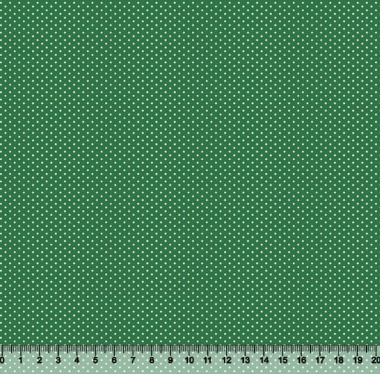 Tecido Tricoline Coleção Composê Ideal Esmeralda - Poazinho - 100% Algodão - Largura 1,50m