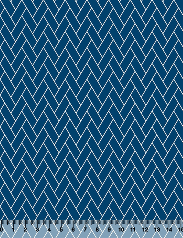 Tecido Tricoline Coleção Composê Ideal Lapis Blue - Tijolinho - 100% Algodão - Largura 1,50m