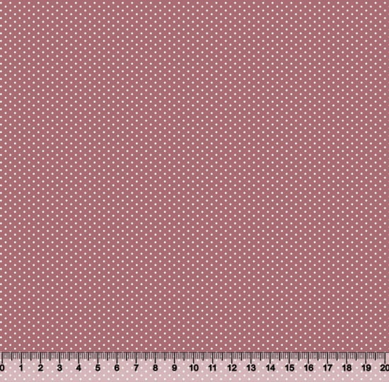 Tecido Tricoline Coleção Composê Ideal Old Rose - Poazinho - 100% Algodão - Largura 1,50m
