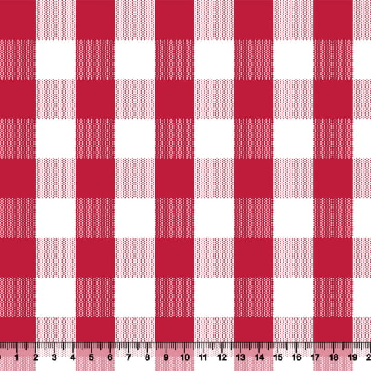 TECIDO 100% ALGODÃO - XADREZ MICRO VERMELHO FUNDO BRANCO- PREÇO DE 0.50 x  1,50 - 1000 Tons - Artigos para Patchwork