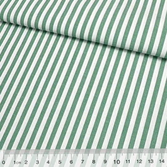 Tecido Tricoline Fio-Tinto Listras G - Verde Bandeira - 100% Algodão - Largura 1,50m