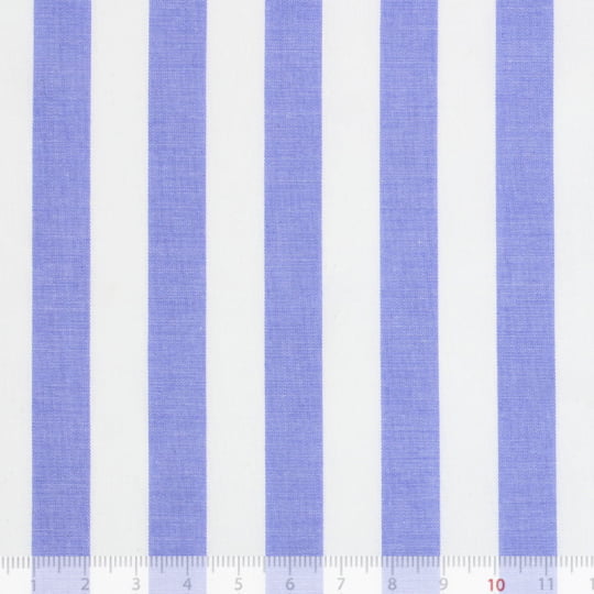 Tecido Tricoline Fio-Tinto Listras GG - Azul Royal - 100% Algodão - Largura 1,50m