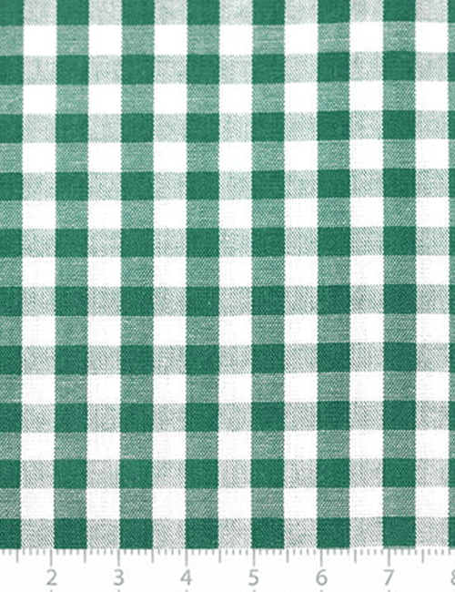 Tecido Tricoline Fio-Tinto Vichy Xadrez G - Verde Bandeira - 100% Algodão - Largura 1,50m