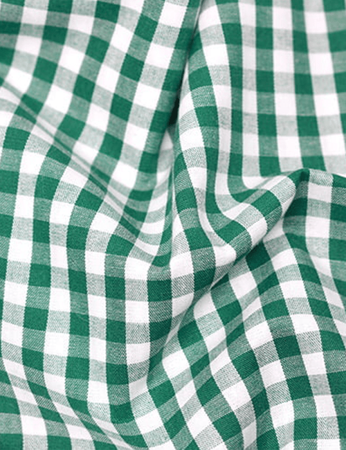 Tecido Tricoline Fio-Tinto Vichy Xadrez G - Verde Bandeira - 100% Algodão - Largura 1,50m