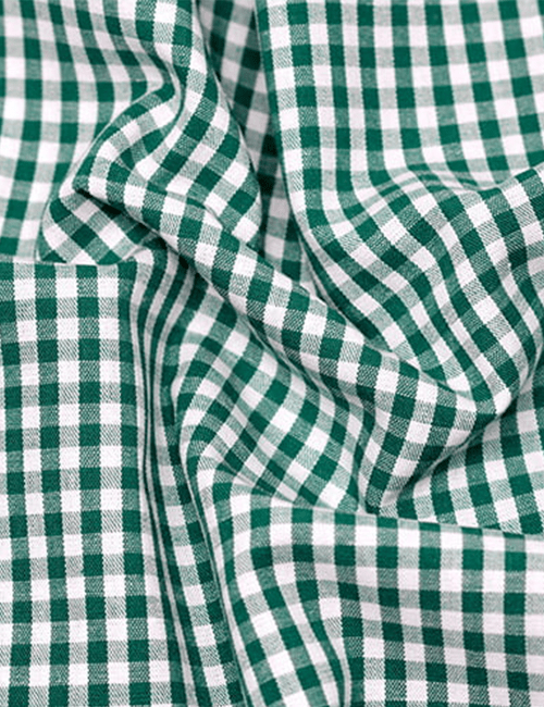 Tecido Tricoline Fio-Tinto Vichy Xadrez M - Verde Bandeira - 100% Algodão - Largura 1,50m