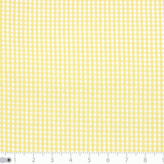 Tecido Tricoline Fio-Tinto Vichy Xadrez P - Amarelo - 100% Algodão - Largura 1,50m