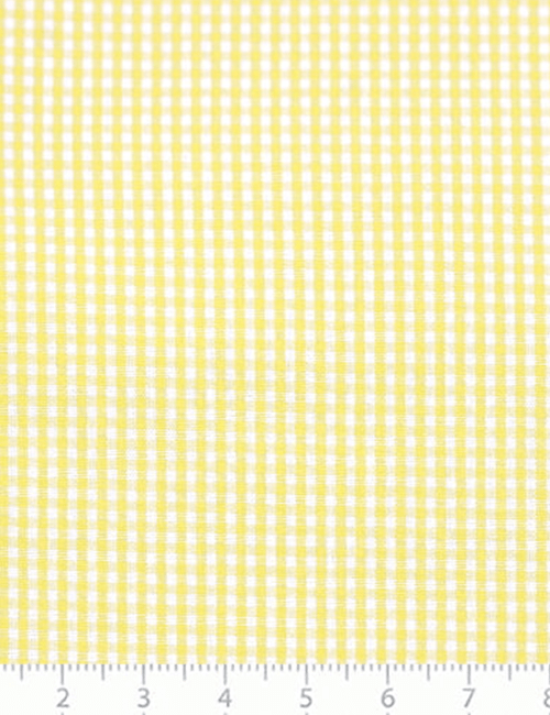 Tecido Tricoline Fio-Tinto Vichy Xadrez P - Amarelo - 100% Algodão - Largura 1,50m