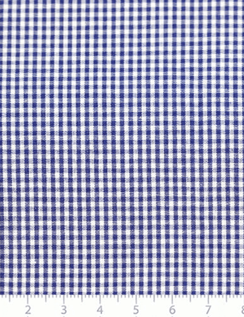 Tecido Tricoline Fio-Tinto Vichy Xadrez P - Azul Marinho - 100% Algodão - Largura 1,50m