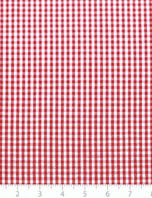 Tecido Tricoline Fio-Tinto Vichy Xadrez P - Vermelho - 100% Algodão - Largura 1,50m