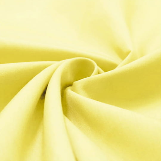 Tecido Tricoline Mista Lisa - Amarelo Claro - 65% Poliéster 35% Algodão