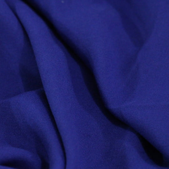 Tecido Viscose Lisa Sarjada Premium - Azul Royal - 100% Viscose - Largura 1,45m