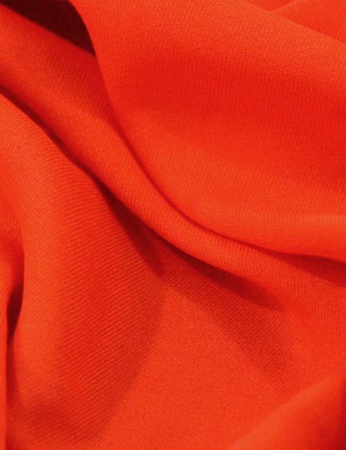 Tecido Viscose Lisa Sarjada Premium - Orange Vita - 100% Viscose - Largura 1,45m