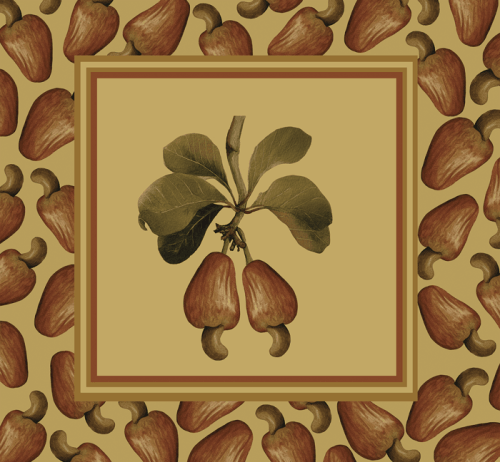 Tecido Viscose para Canga - Caju Imperial - 100% Viscose - 1,30m x 1,40m