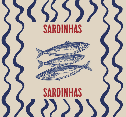 Tecido Viscose para Canga - Sardinhas Onda - 100% Viscose - 1,30m x 1,40m Tecido Viscose para Canga - Sardinhas Onda - 100% Viscose - 1,30m x 1,40m