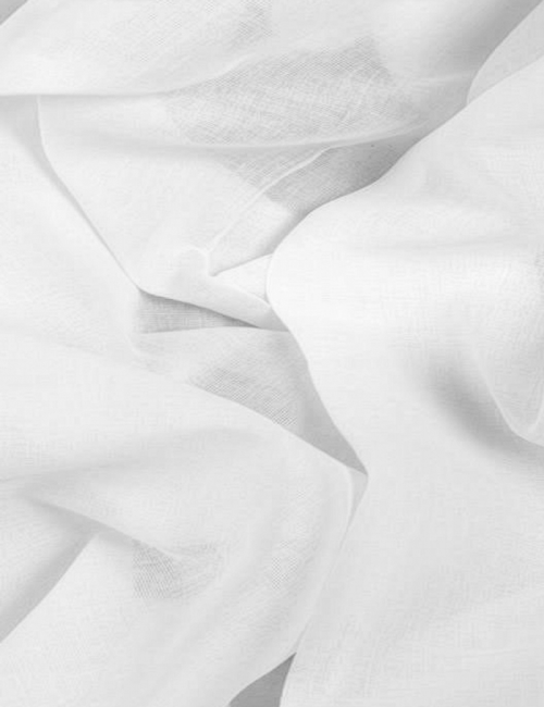 Tecido Voil de Algodão Liso - Branco - 100% Algodão - Largura 1,40m