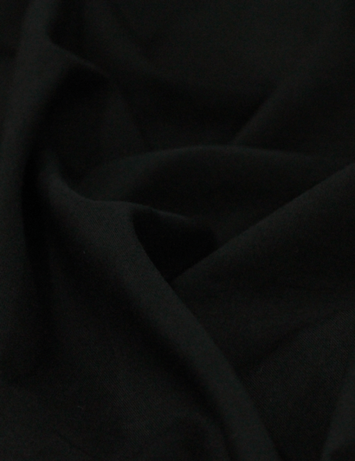 Tecido Voil de Algodão Liso - Preto - 100% Algodão - Largura 1,40m