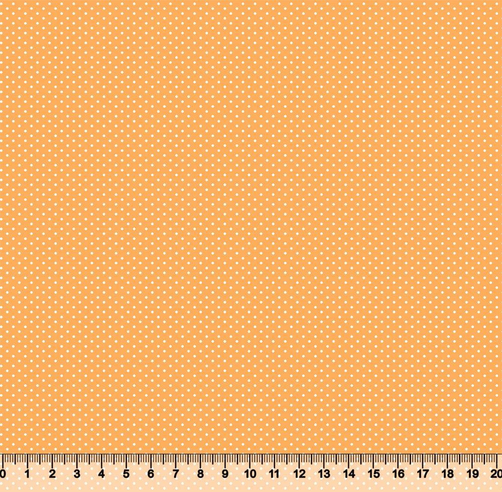 Tecido Tricoline Coleção Composê Ideal Carrot - Poazinho - 100% Algodão - Largura 1,50m