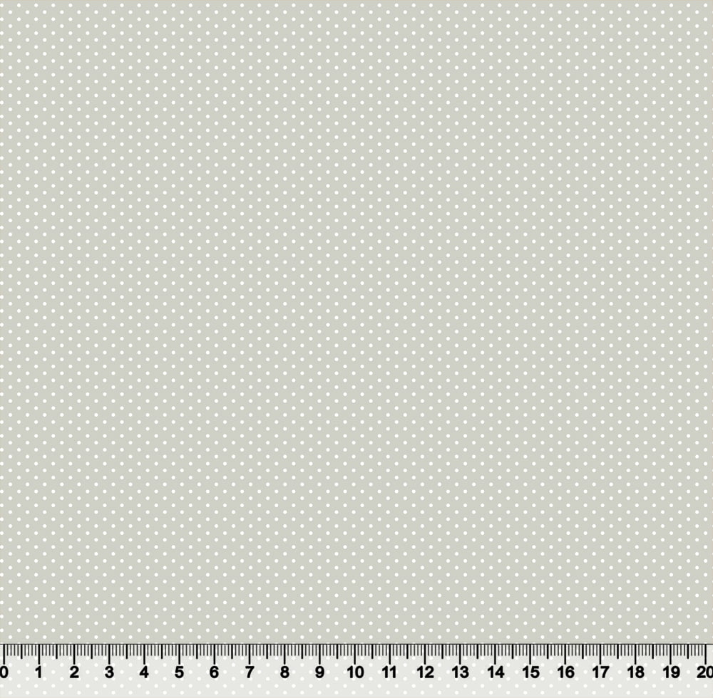 Tecido Tricoline Coleção Composê Ideal Cinza - Poazinho - 100% Algodão - Largura 1,50m