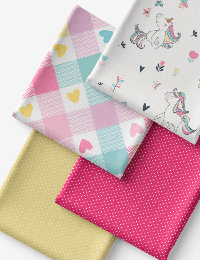 Kit Amarradinho de Tricoline - Kit 07 (4 Cortes de 45 a 50 cm x 70 cm) - Tricoline 100% Algodão