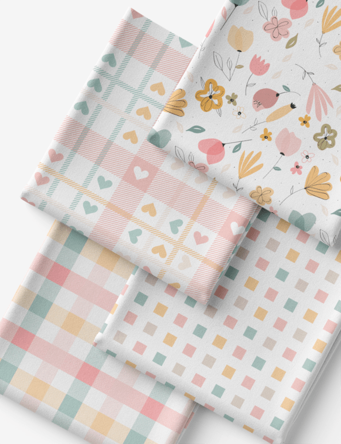 Kit Amarradinho de Tricoline - Kit 24 (4 Cortes de 45 a 50 cm x 70 cm) - Tricoline 100% Algodão