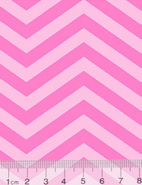 Tecido Tricoline Alg. Chevron Dallas - Rosa - 100% Algodão - Largura 1,45m