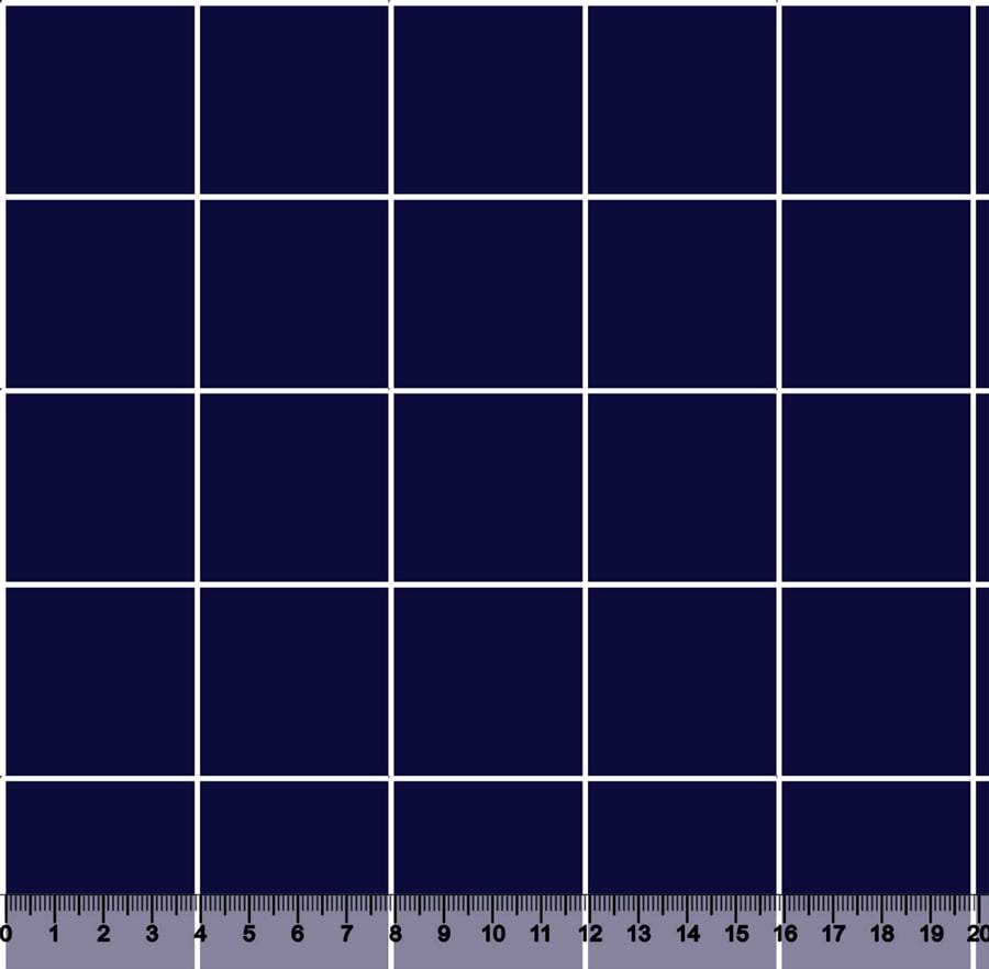 Tecido Tricoline Coleção Composê Ideal Azul Marinho - Grid Square - Listra Branca - 100% Algodão - Largura 1,50m