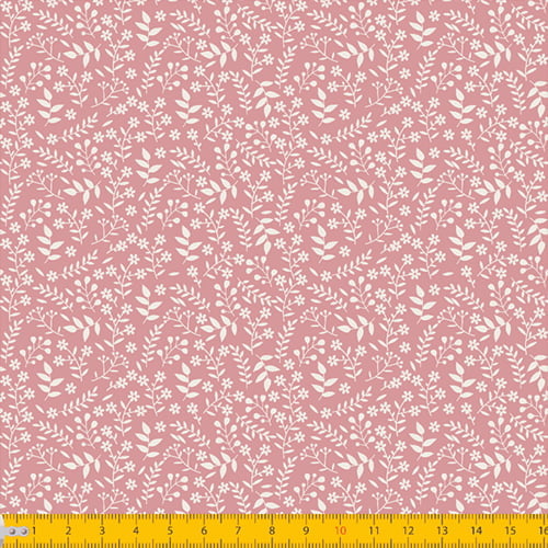 Tecido Tricoline Coleção Florescer - Rosa Antigo - 100% Algodão - Largura: 1,50m