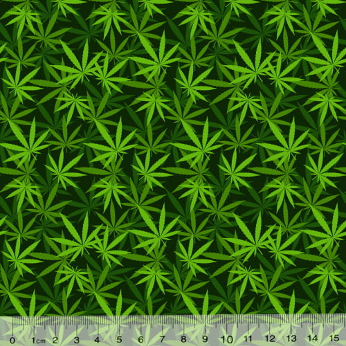 Tecido Tricoline Especial Cannabis Green - 100% Algodão - Largura 1,50m