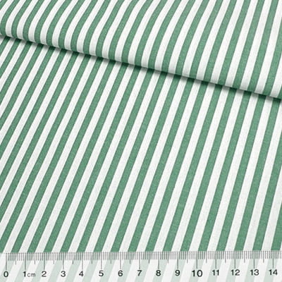 Tecido Tricoline Fio-Tinto Listras G - Verde Bandeira - 100% Algodão - Largura 1,50m