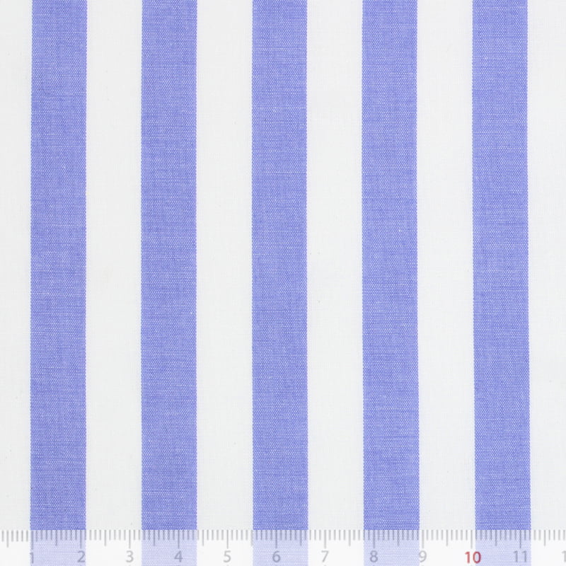 Tecido Tricoline Fio-Tinto Listras GG - Azul Royal - 100% Algodão - Largura 1,50m