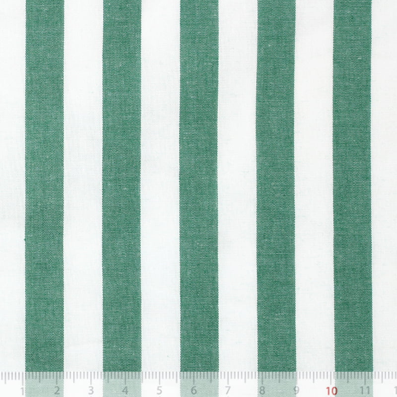 Tecido Tricoline Fio-Tinto Listras GG - Verde Bandeira - 100% Algodão - Largura 1,50m