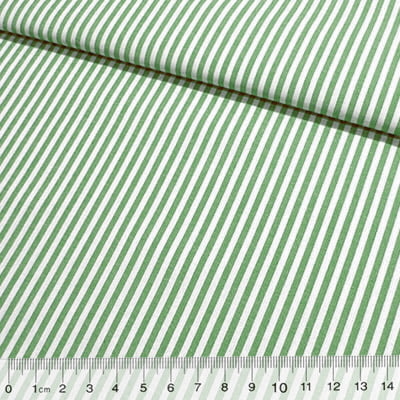 Tecido Tricoline Fio-Tinto Listras M - Verde Bandeira - 100% Algodão - Largura 1,50m