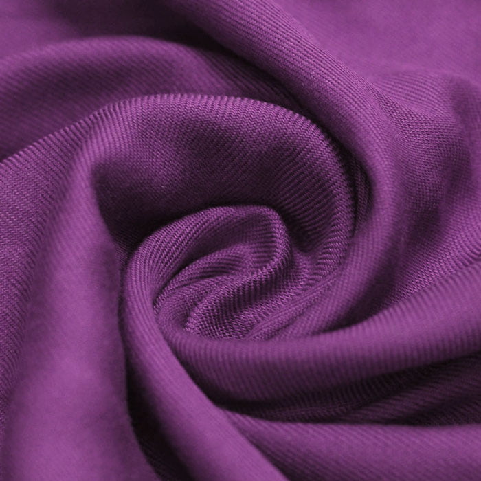 Tecido Viscose Lisa Sarjada Premium - Purple Orchid - 100% Viscose - Largura 1,45m