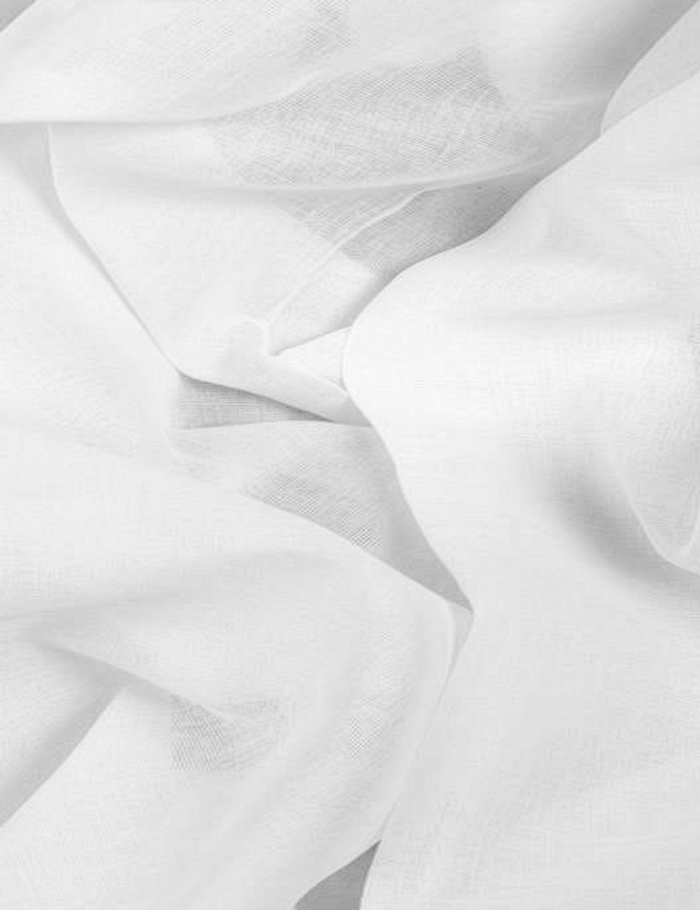 Tecido Voil de Algodão Liso - Branco - 100% Algodão - Largura 1,40m