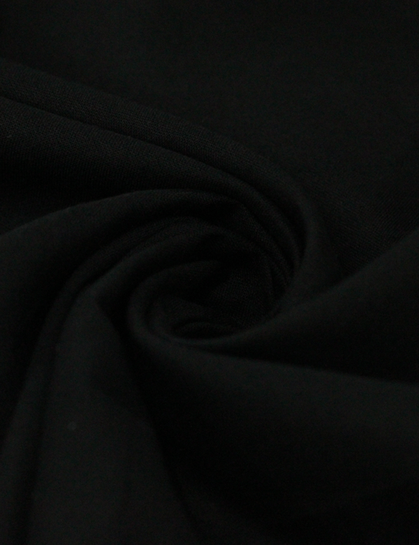 Tecido Voil de Algodão Liso - Preto - 100% Algodão - Largura 1,40m